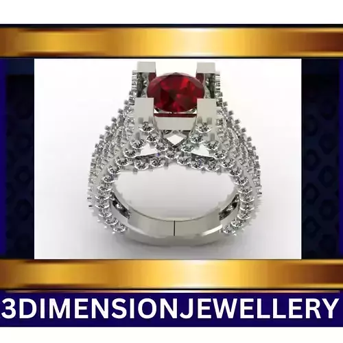 DIAMOND RUBY-RING-3DJ-SCG-15