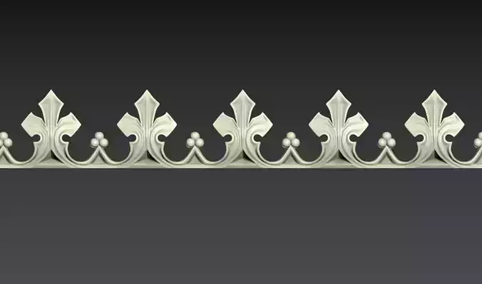 Gothic seamless ornament 04 3D print model