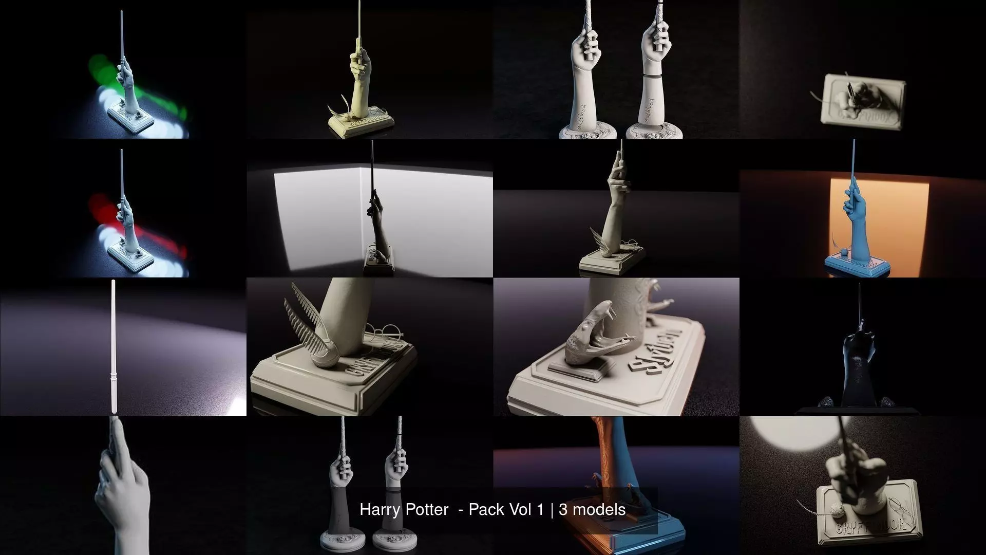 Harry Potter - Pack Vol 1 3D Model Collection_0