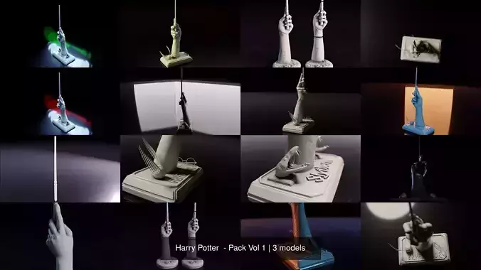 Harry Potter  - Pack Vol 1 3D Model Collection