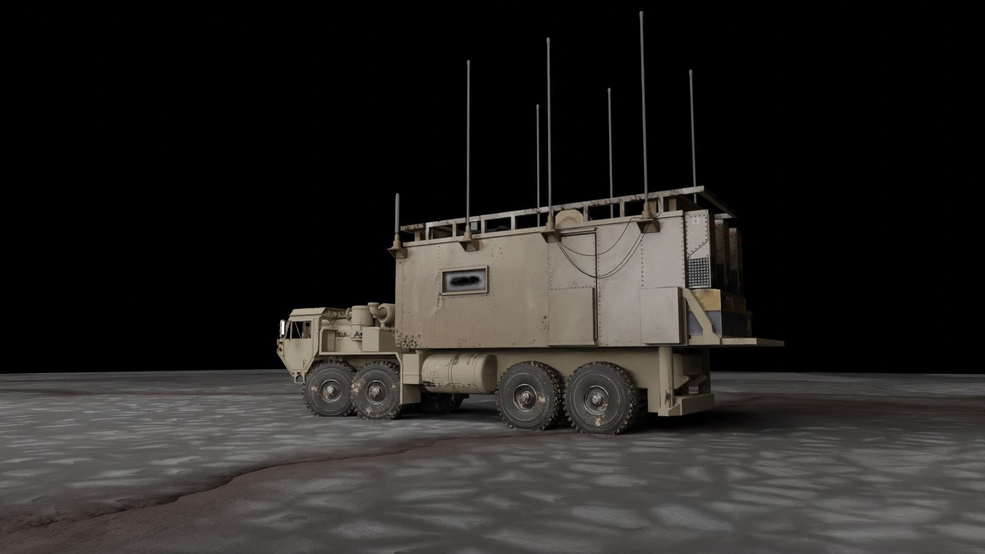 Tactical armored command shelter 3D model_10