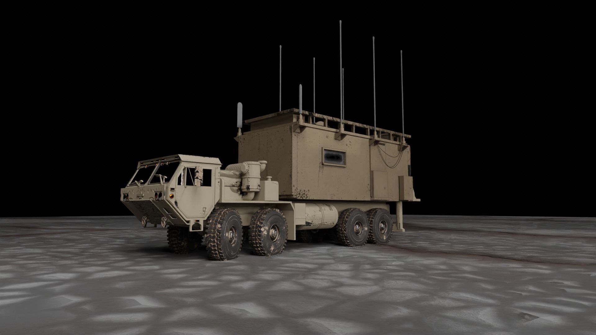 Tactical armored command shelter 3D model_8