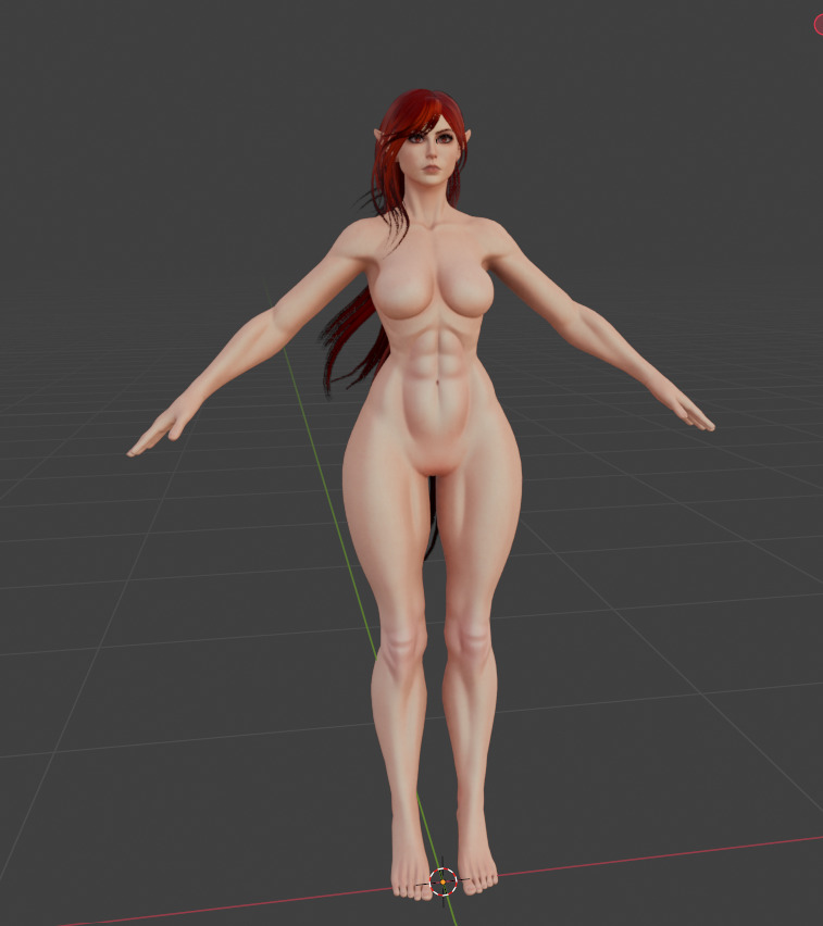 Ophelia - Game-Ready - Rigged Character - Facial Rig - PBR Low-poly 3D model_8