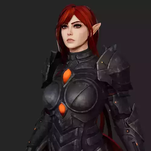 Ophelia - Game-Ready - Rigged Character - Facial Rig - PBR