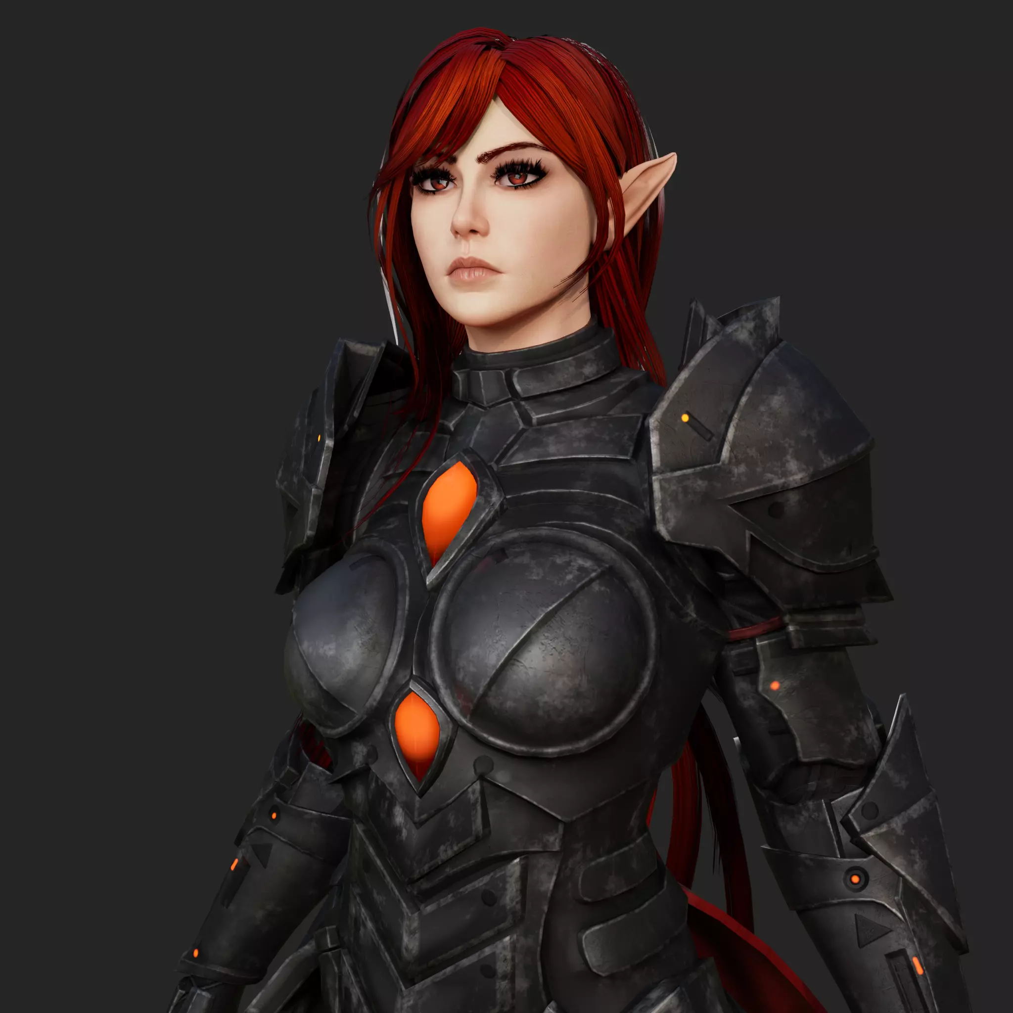 Ophelia - Game-Ready - Rigged Character - Facial Rig - PBR Low-poly 3D model_0