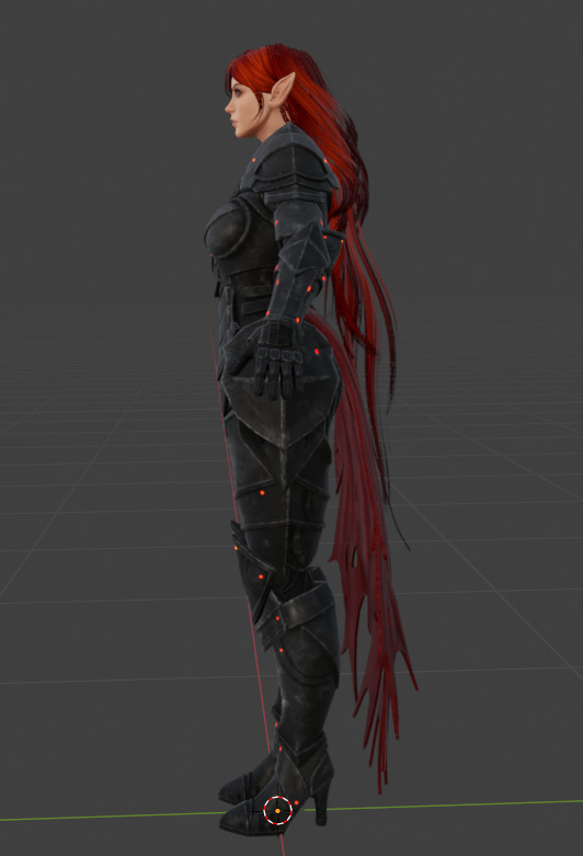 Ophelia - Game-Ready - Rigged Character - Facial Rig - PBR Low-poly 3D model_9