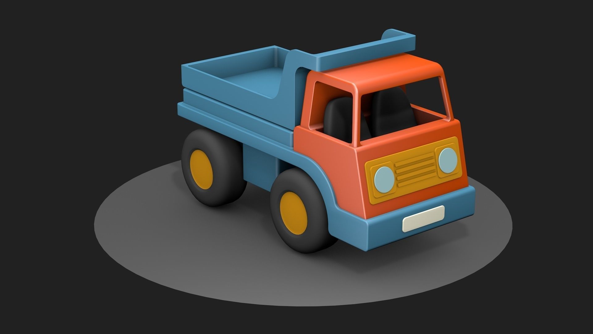 Toy DUMP truck 3D model_1