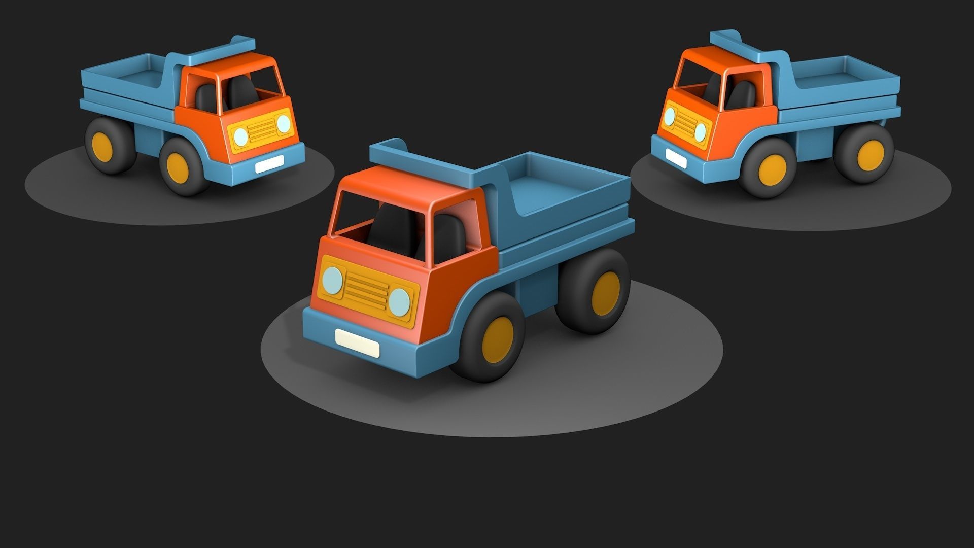 Toy DUMP truck 3D model_4