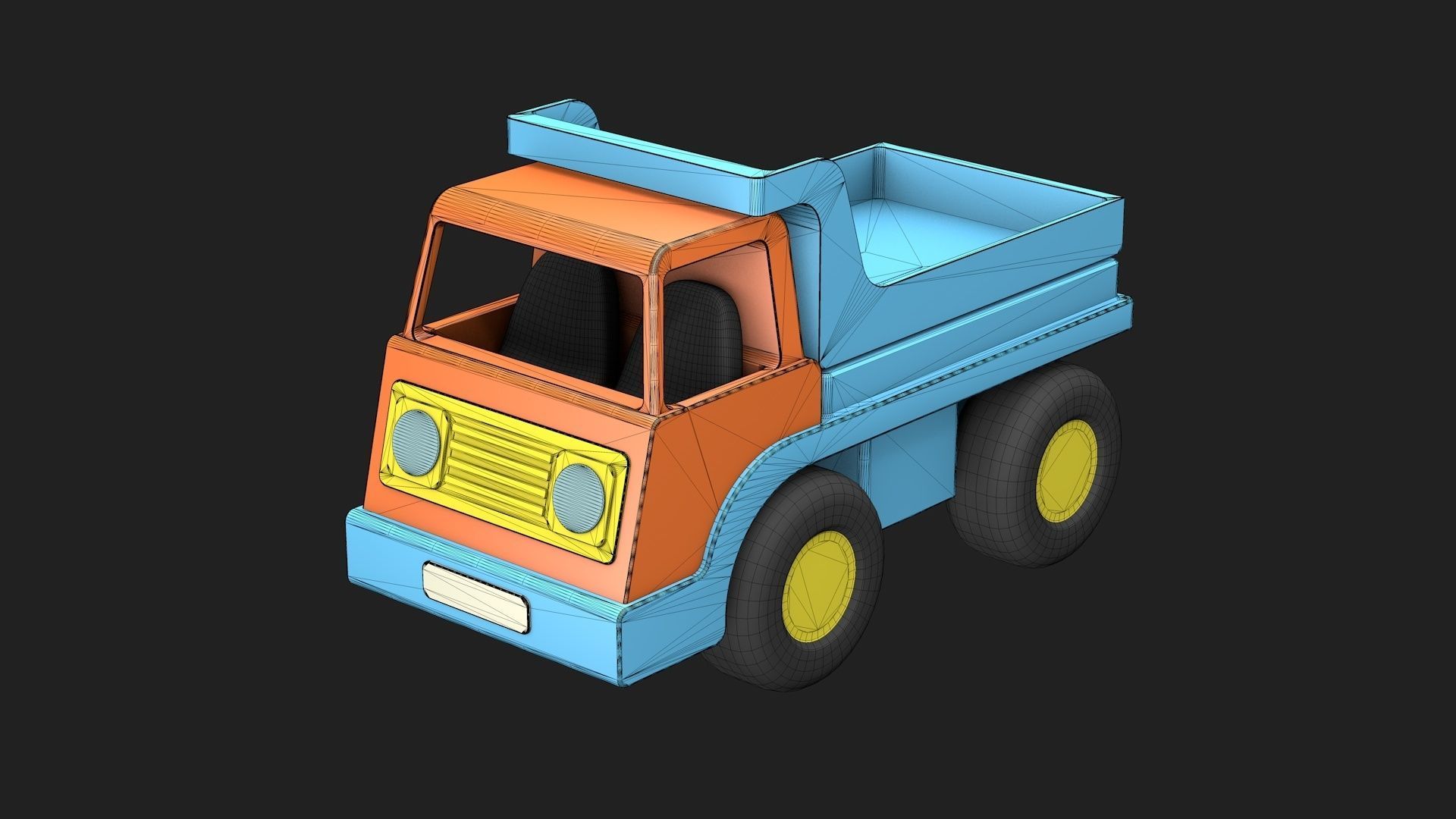 Toy DUMP truck 3D model_8