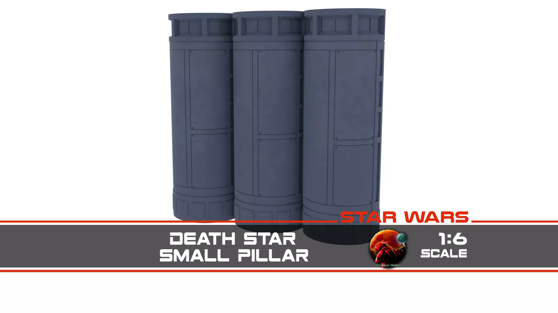 Death Star Small Pillar - 1-6 scale Hottoys 3D print model_0
