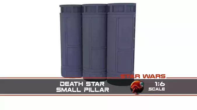 Death Star Small Pillar - 1-6 scale Hottoys 3D print model