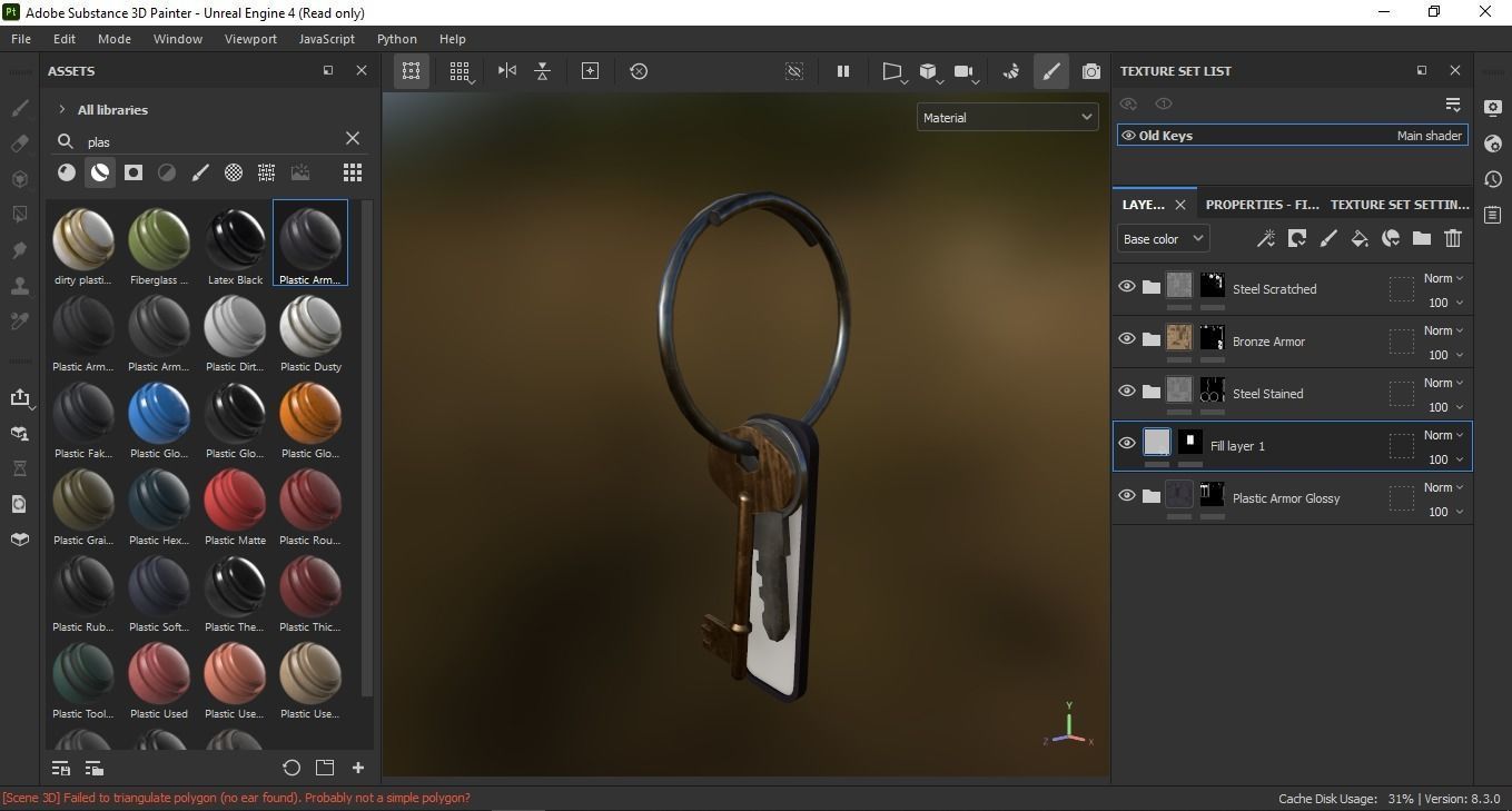 Old Keys 3D Model Low-poly 3D model_6