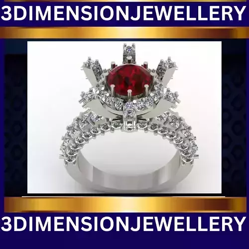 DIAMOND RUBY-RING--3DJ-SCG-16