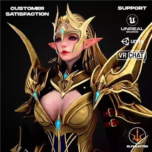 EXCLUSIVE ELF HUNTER EDITION RIGGED CHARACTER ELF AVADONIA Low-poly 3D model