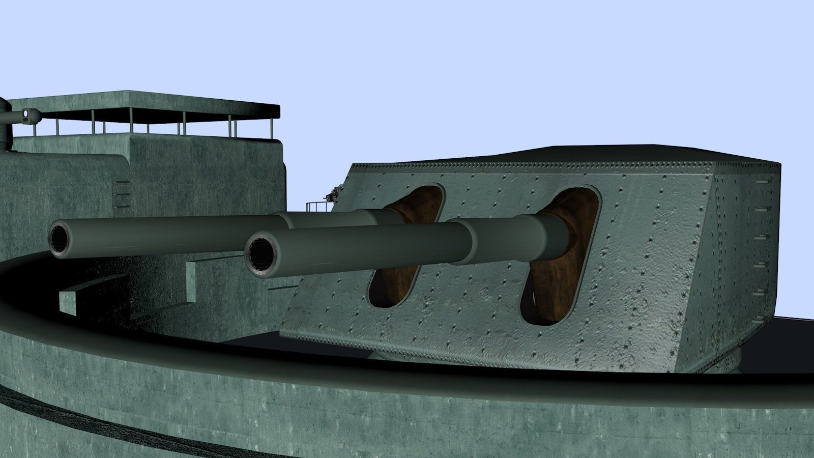 Gun emplacement 3D model_4