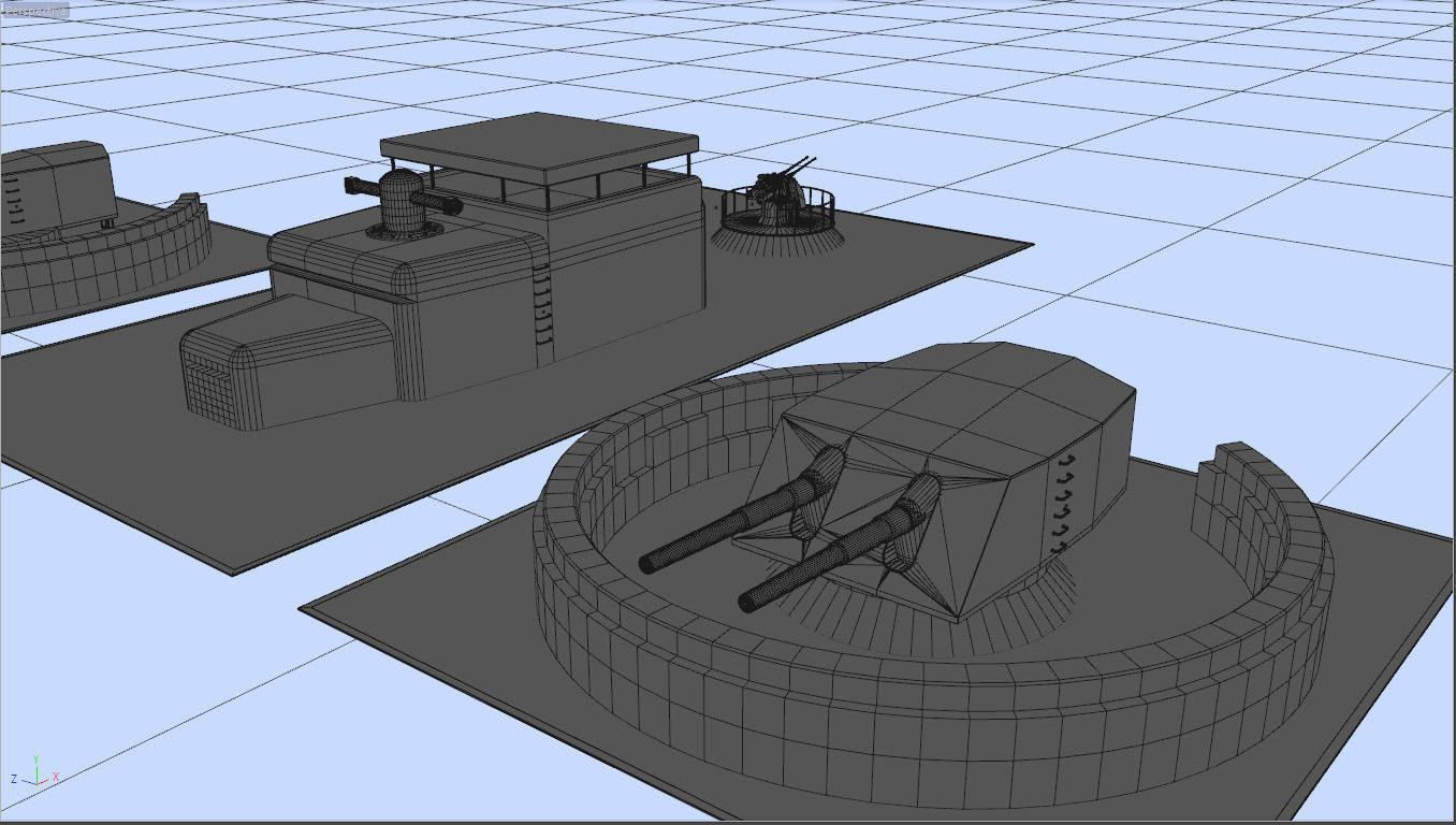Gun emplacement 3D model_9