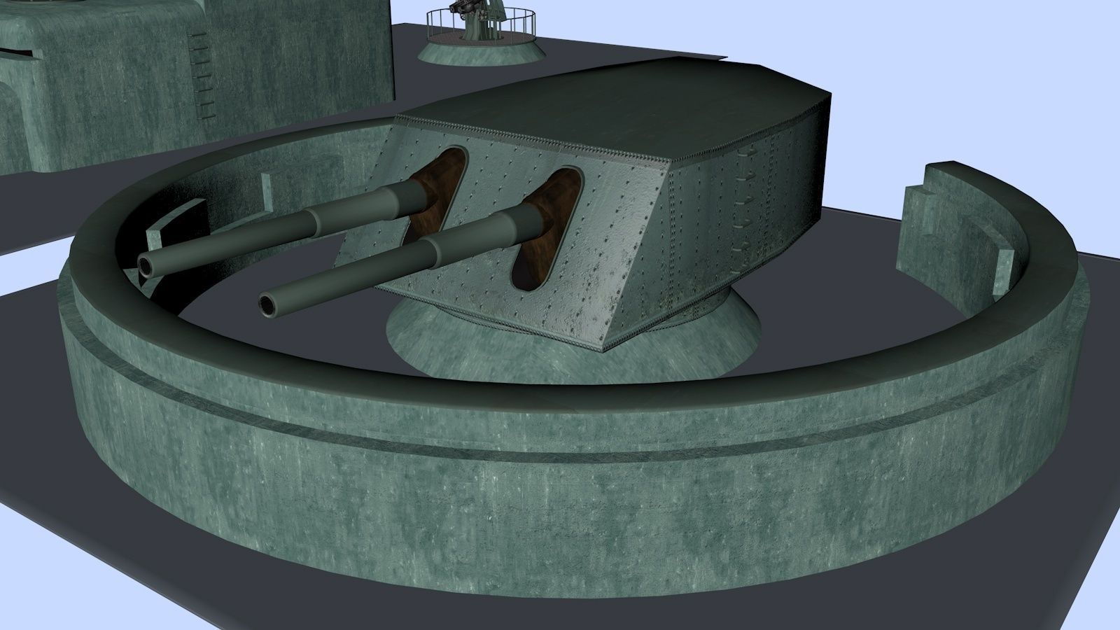 Gun emplacement 3D model_2