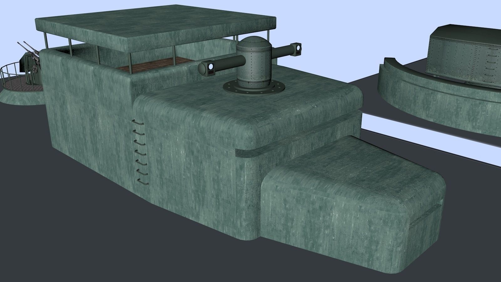 Gun emplacement 3D model_7