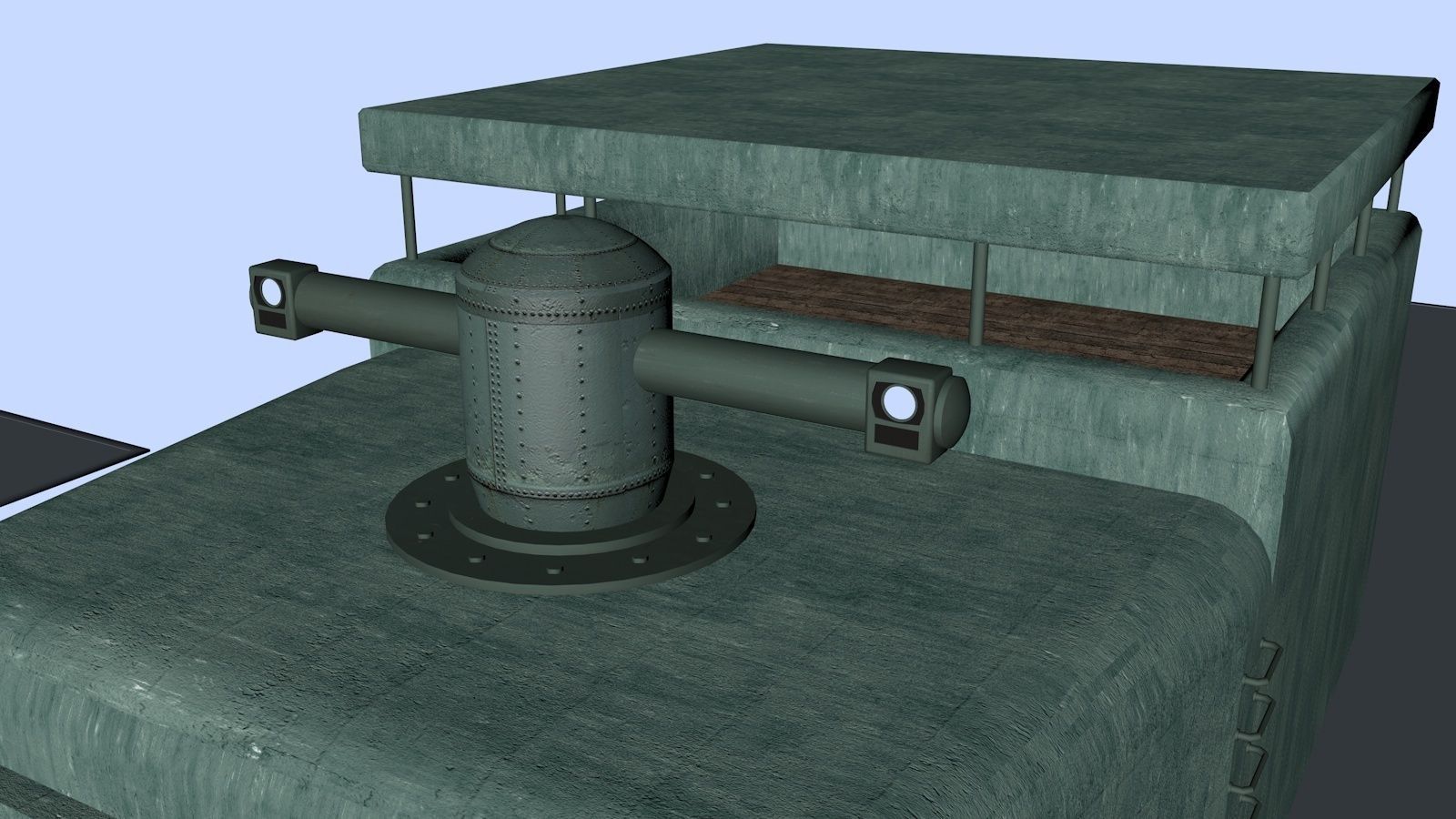 Gun emplacement 3D model_8