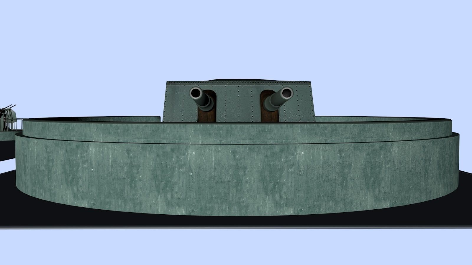 Gun emplacement 3D model_1