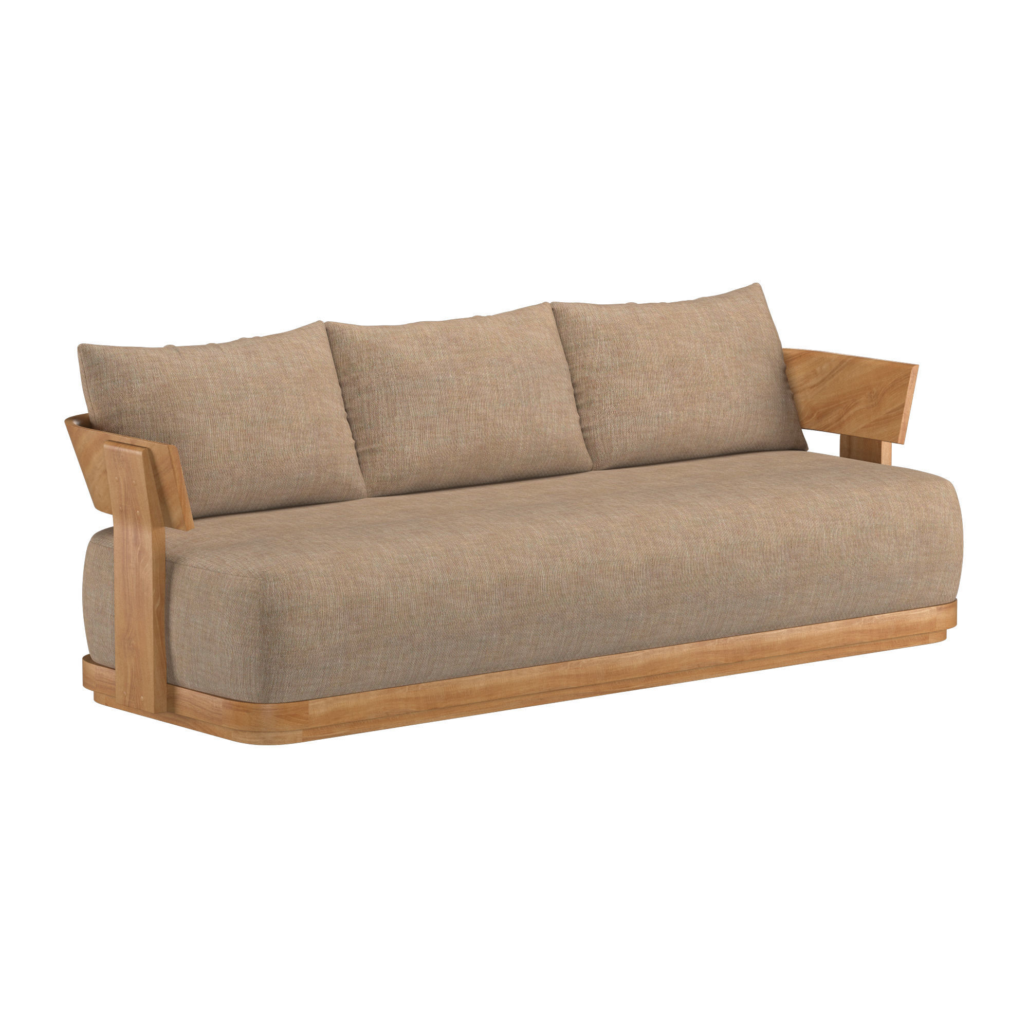 SOLARO TEAK SOFA 3D model_1