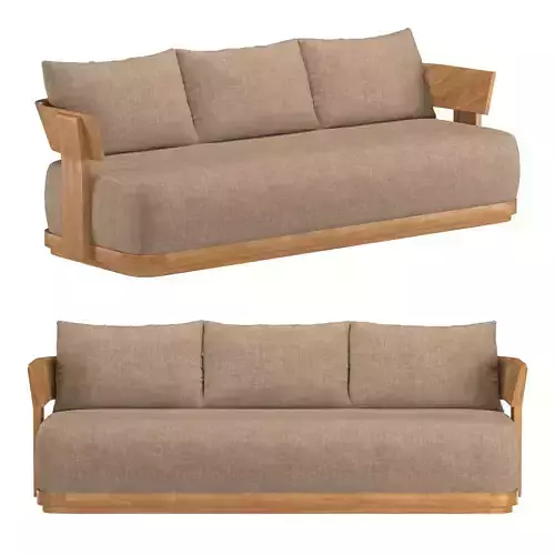 SOLARO TEAK SOFA 3D model