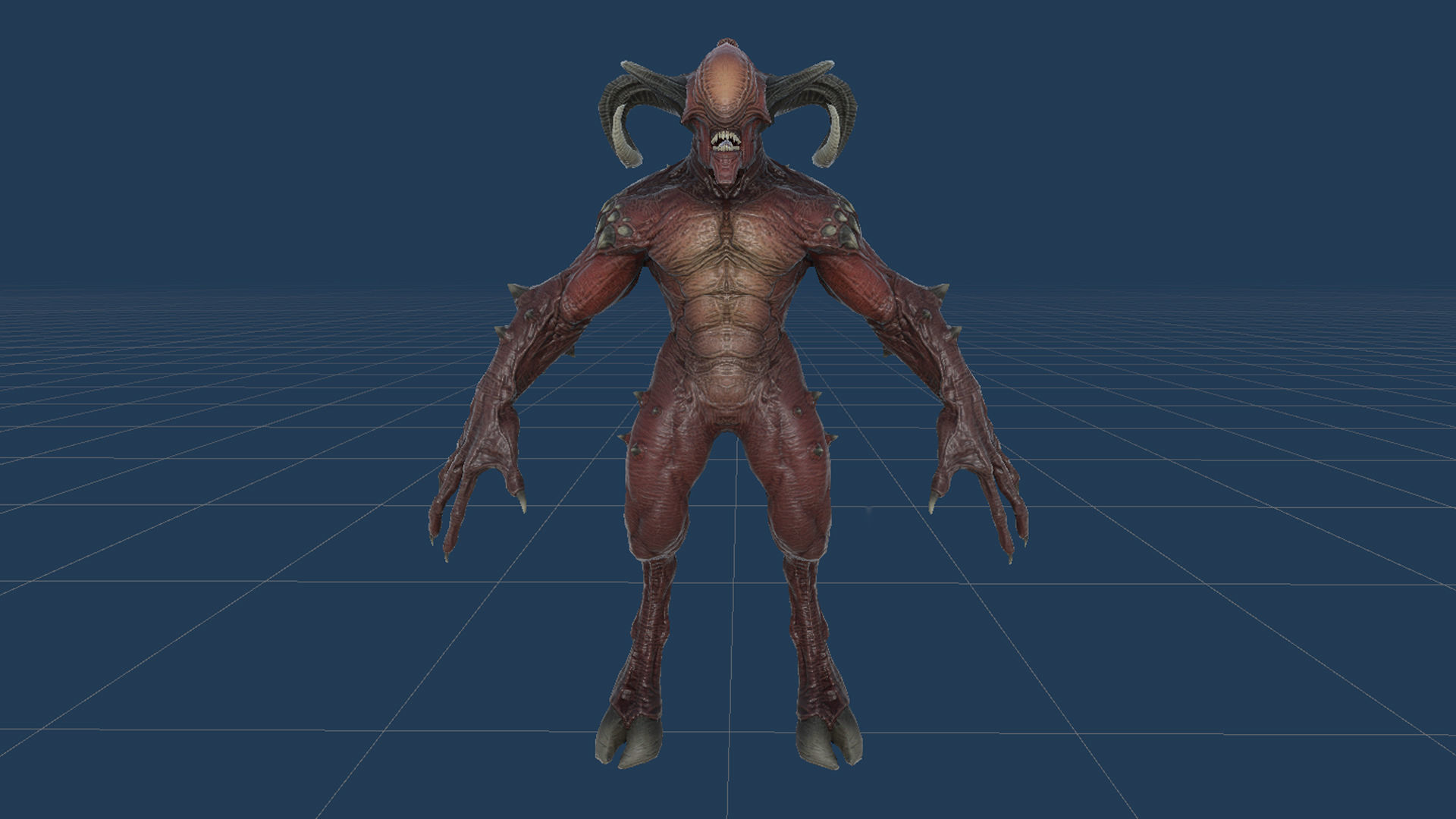 Faceless Demon Low-poly 3D model_27