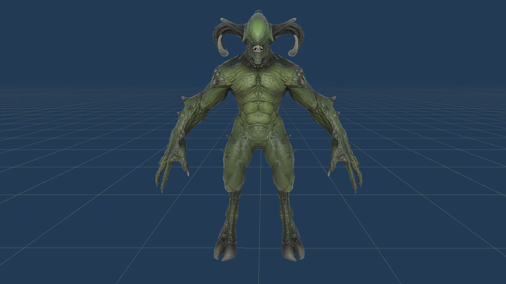 Faceless Demon Low-poly 3D model_28