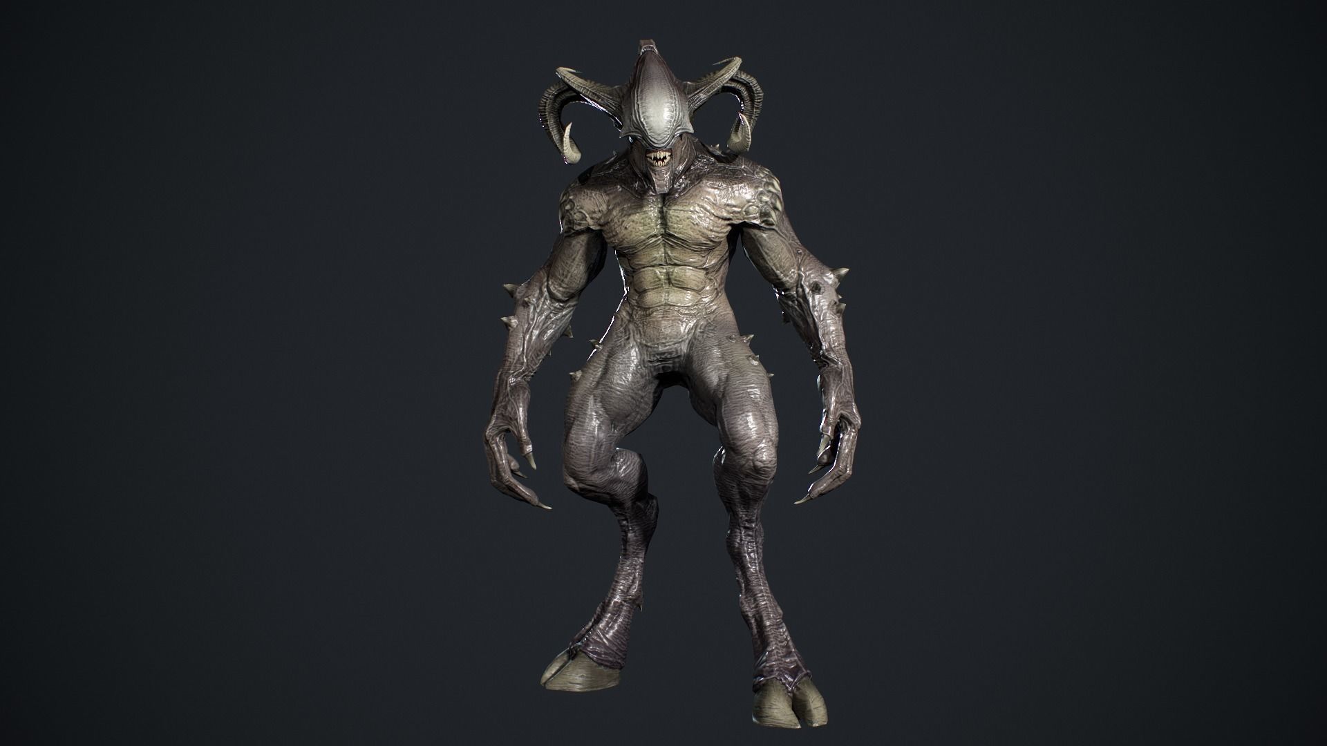 Faceless Demon Low-poly 3D model_12