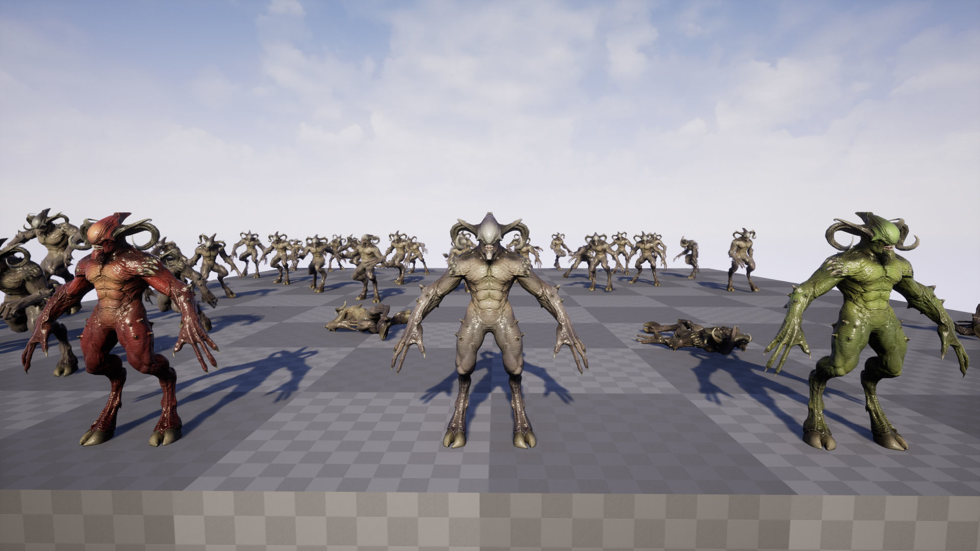 Faceless Demon Low-poly 3D model_20