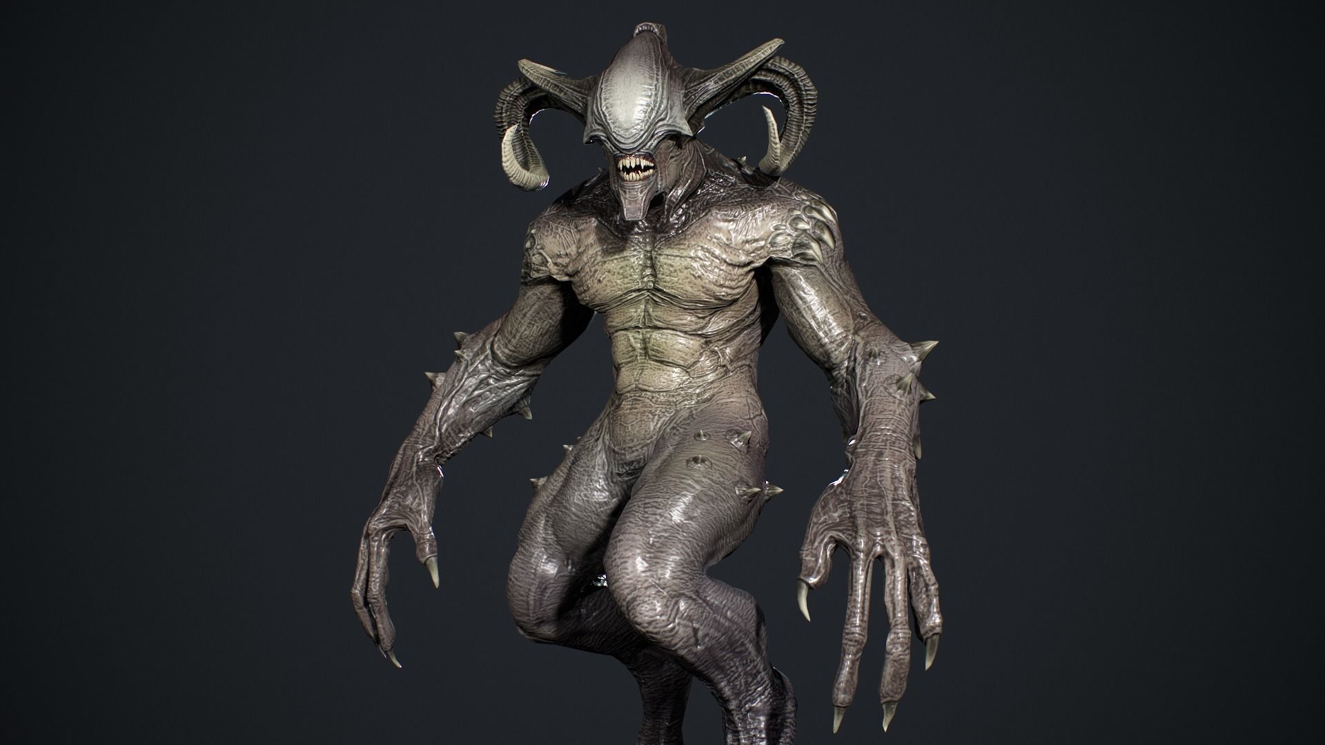 Faceless Demon Low-poly 3D model_17