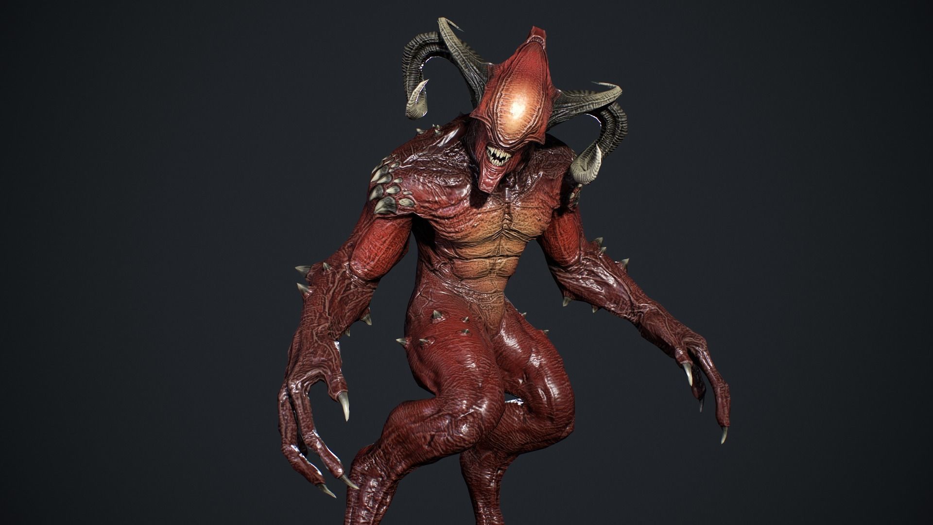 Faceless Demon Low-poly 3D model_14