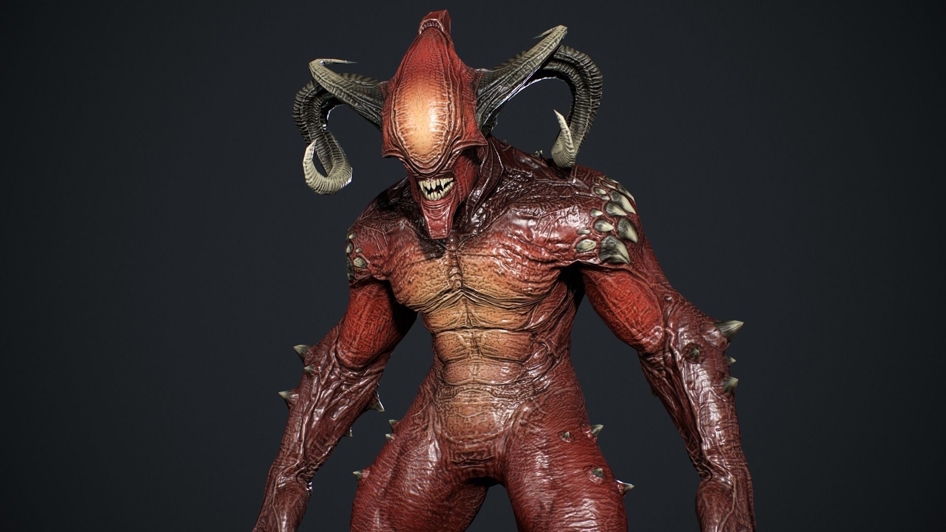 Faceless Demon Low-poly 3D model_18