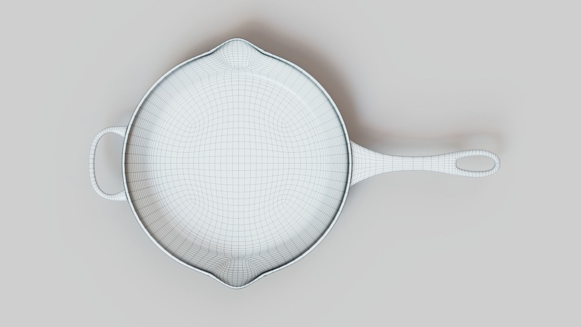 Cast Iron Grill Pan 3D model_4