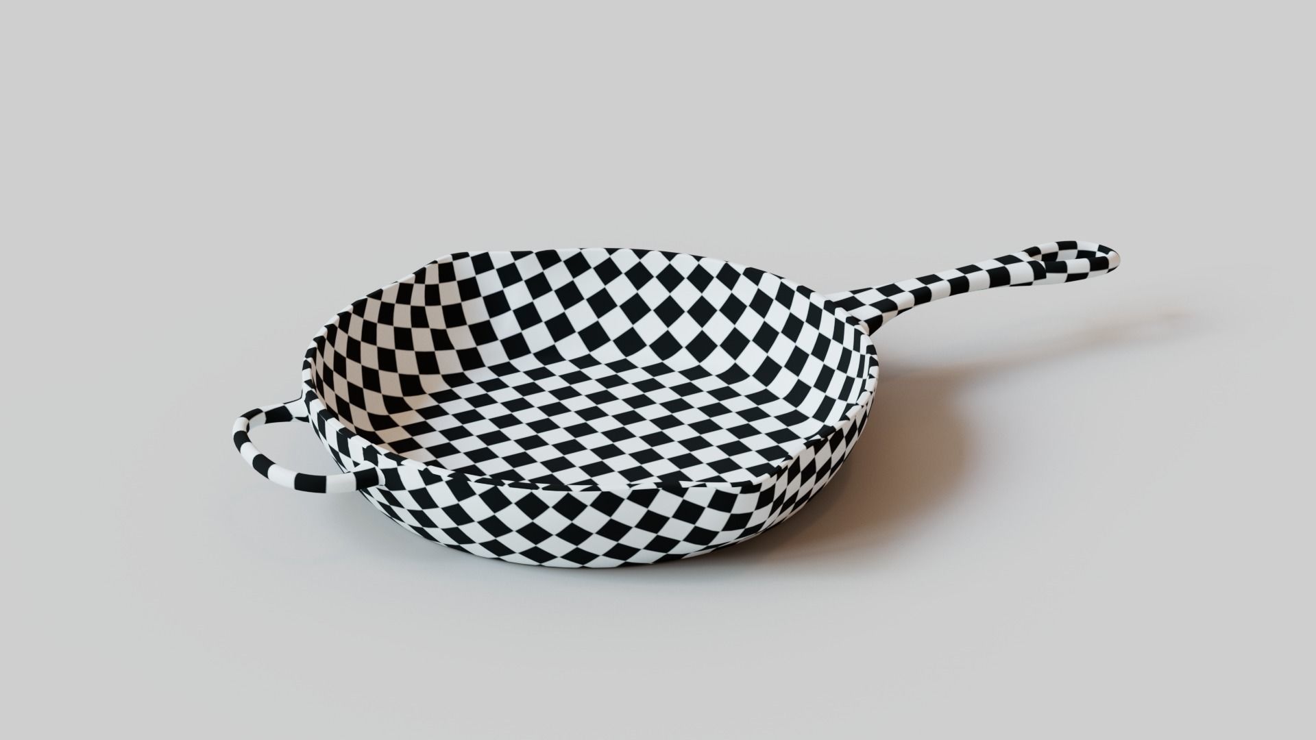 Cast Iron Grill Pan 3D model_2