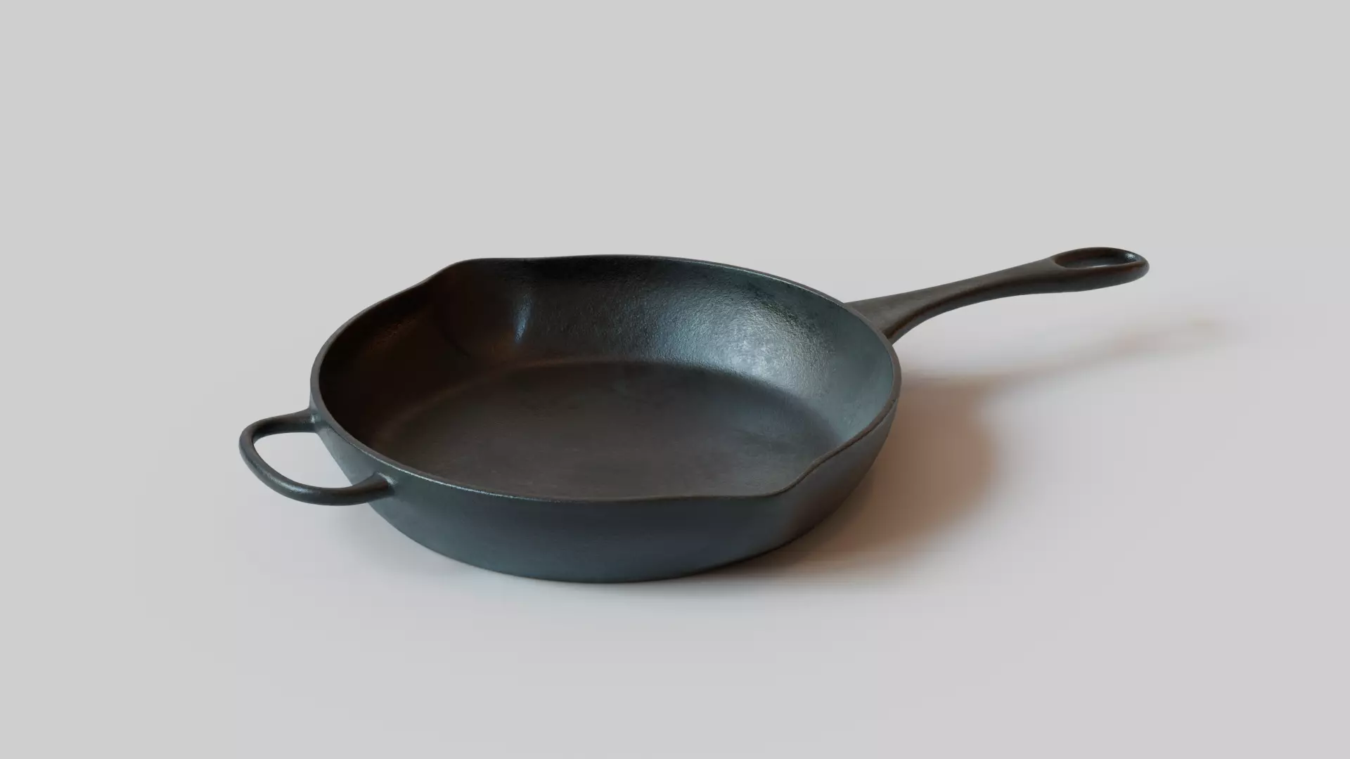 Cast Iron Grill Pan Skillet - Kitchen Cookware 8K PBR 3D model