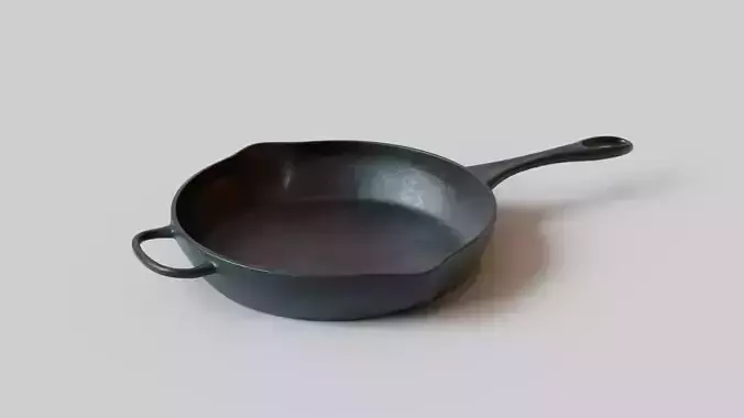 Cast Iron Grill Pan 3D model