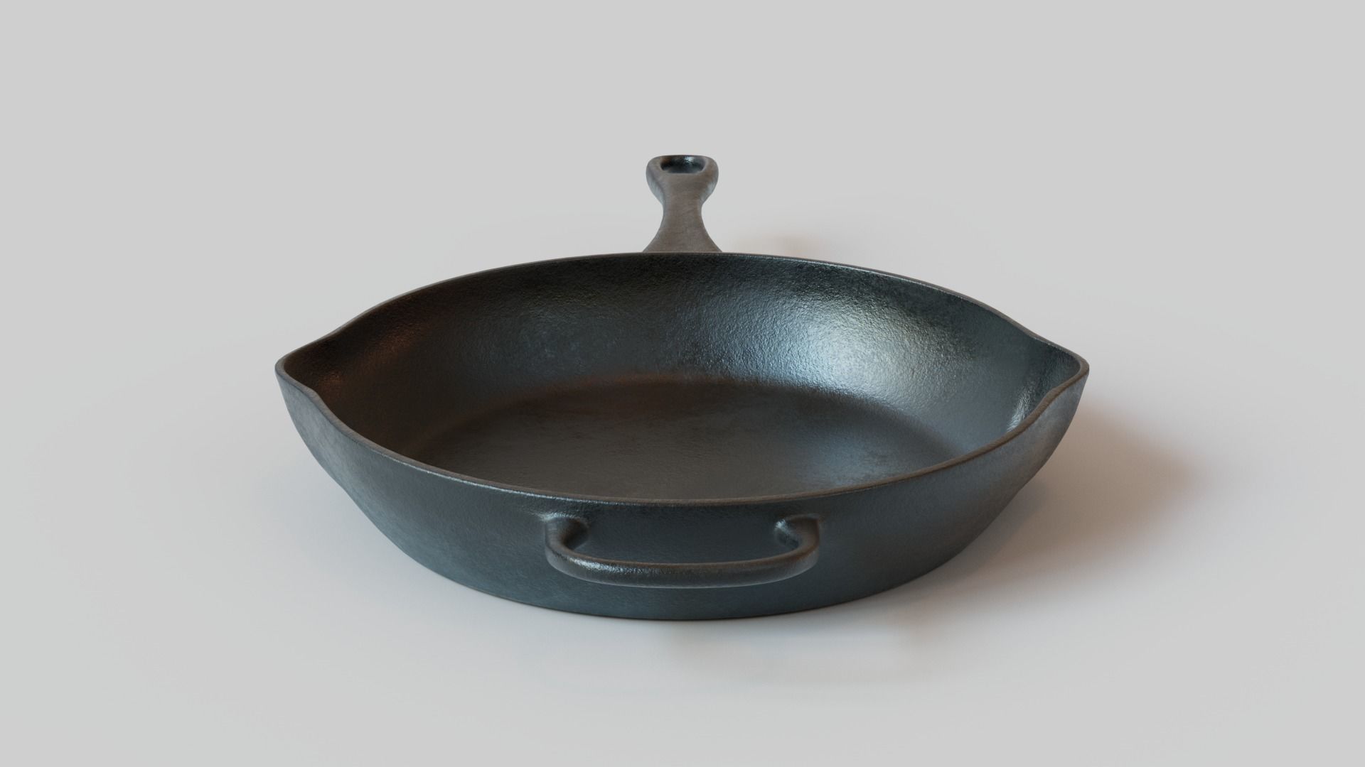 Cast Iron Grill Pan 3D model_7