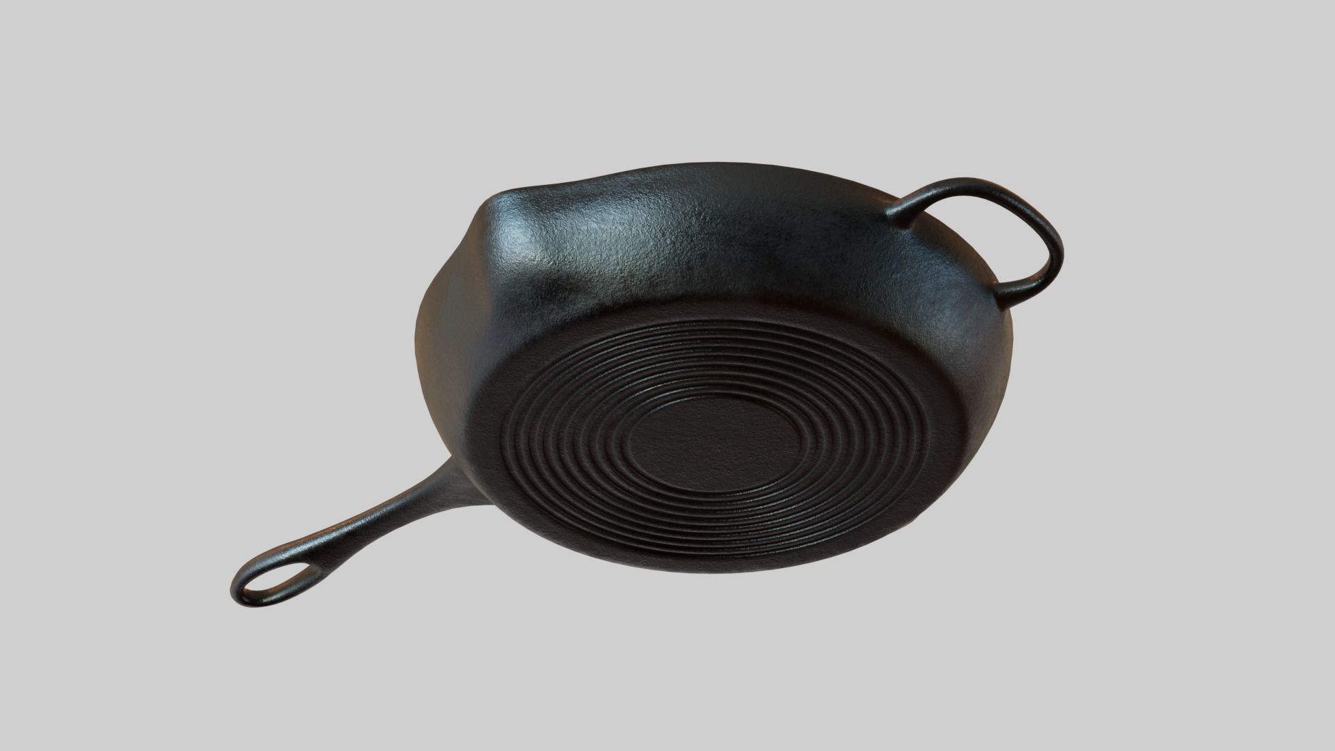 Cast Iron Grill Pan 3D model_9