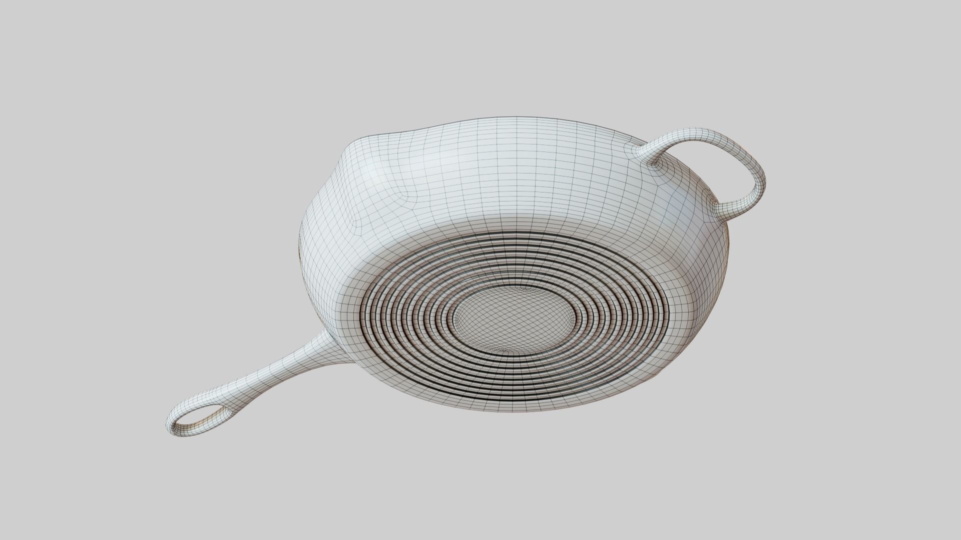 Cast Iron Grill Pan 3D model_10