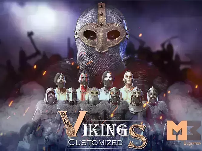 VIKING Customized Low-poly 3D model