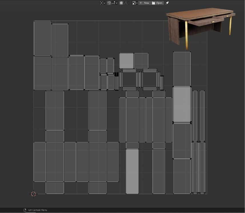 Desks office tables low-poly 3d model Low-poly 3D model_12