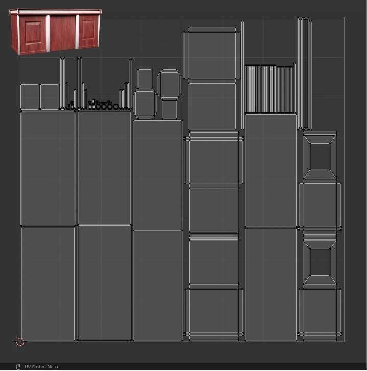 Desks office tables low-poly 3d model Low-poly 3D model_13