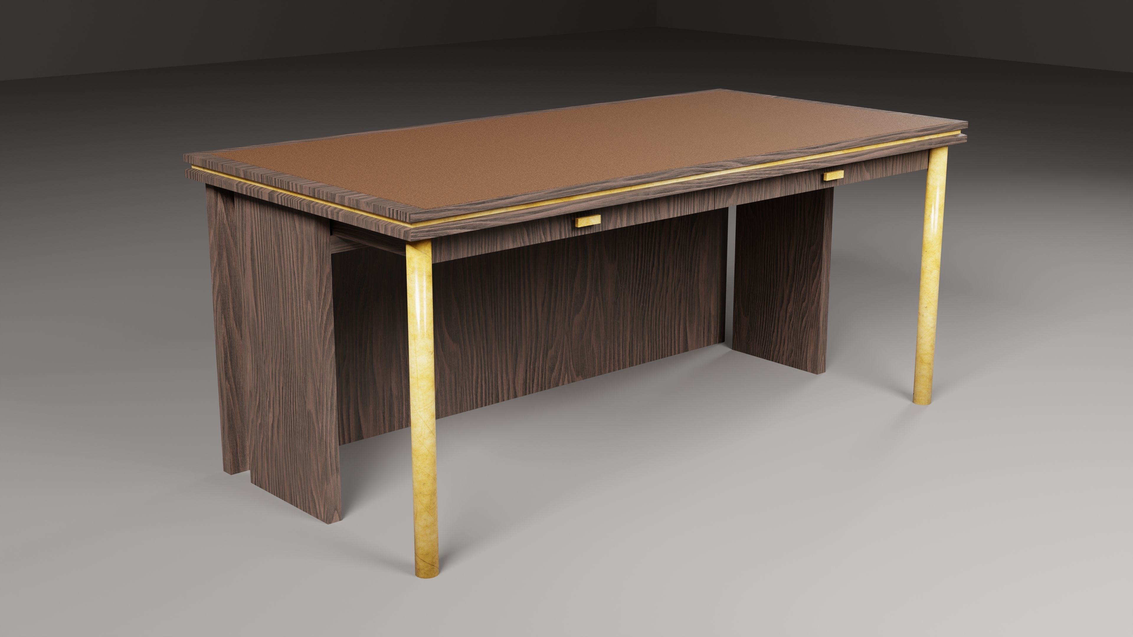 Desks office tables low-poly 3d model Low-poly 3D model_4