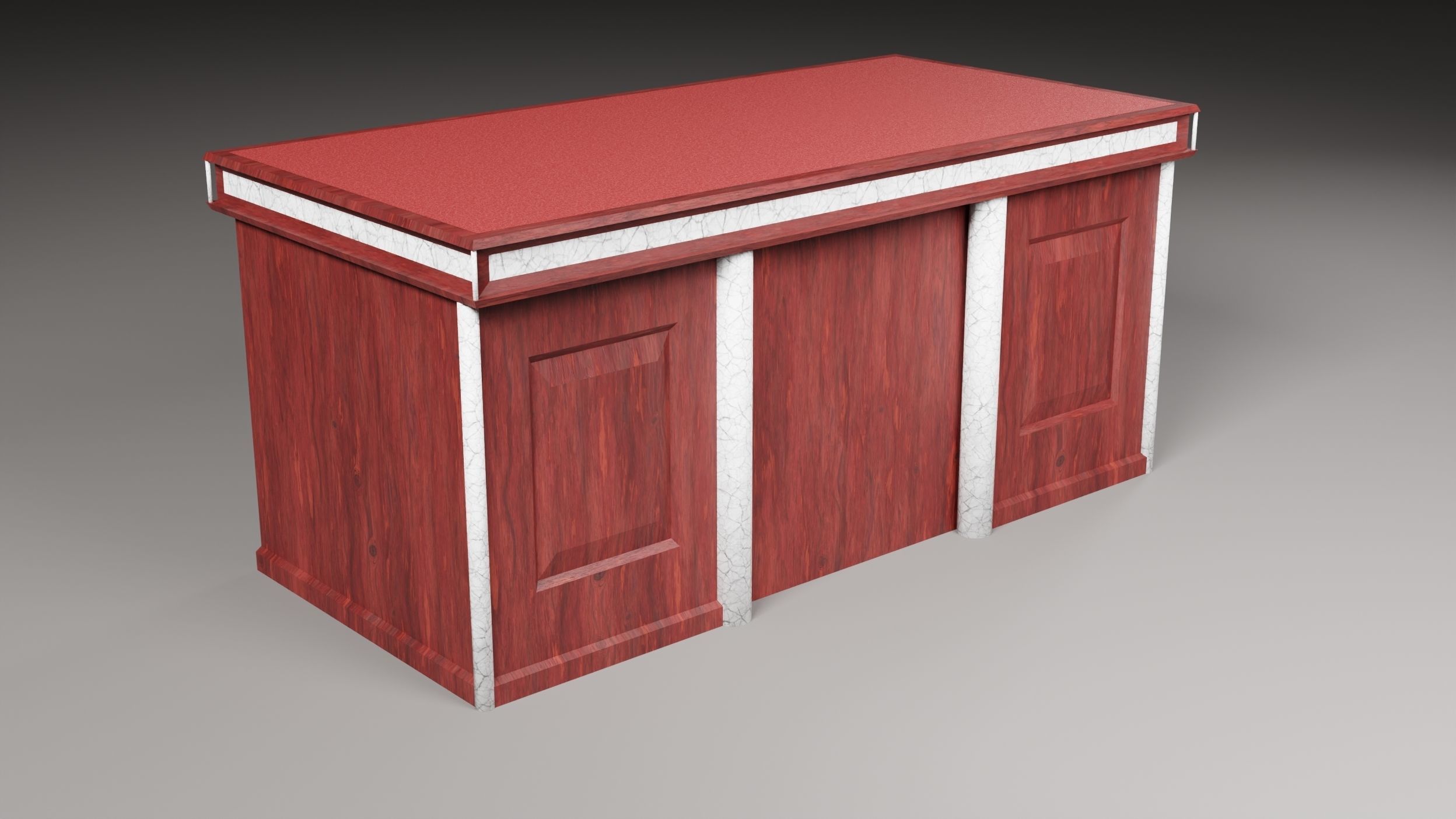 Desks office tables low-poly 3d model Low-poly 3D model_8