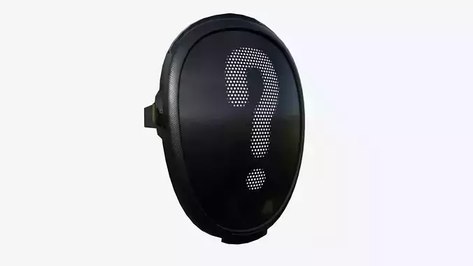 LED Screen Mask - A10 Question - Character Design Low-poly 3D model