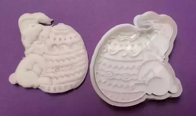 Easter Bunny  Cookie Cutter and Stamp Set STL