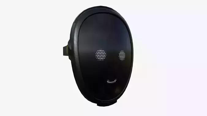 LED Screen Mask - A11 Robot Face - Character Design Low-poly 3D model