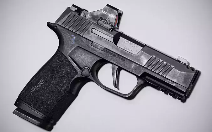 Sig Sauer P365 XMACRO Game-ready Low-poly 3D model
