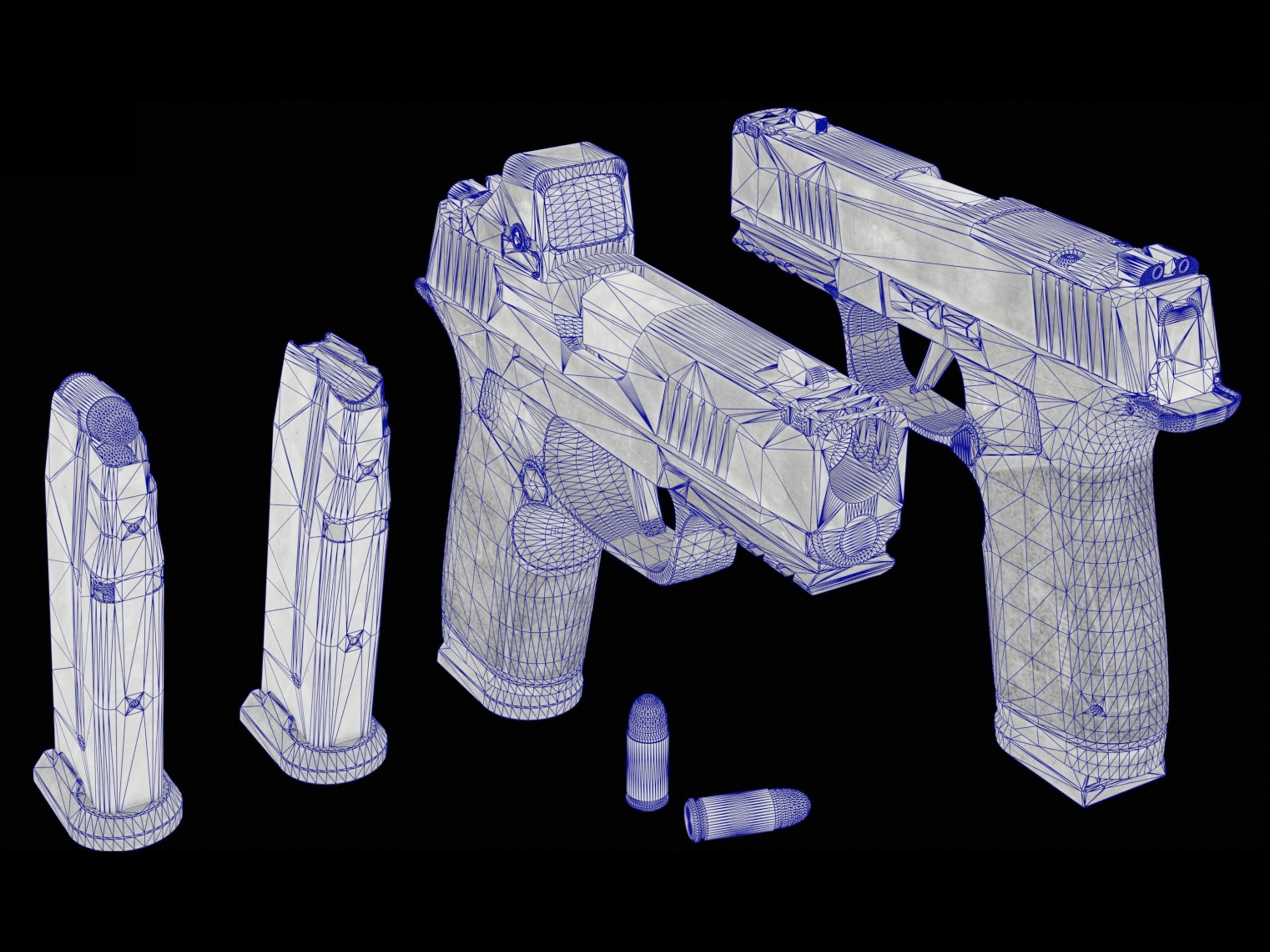 Sig Sauer P365 XMACRO Game-ready Low-poly 3D model_9